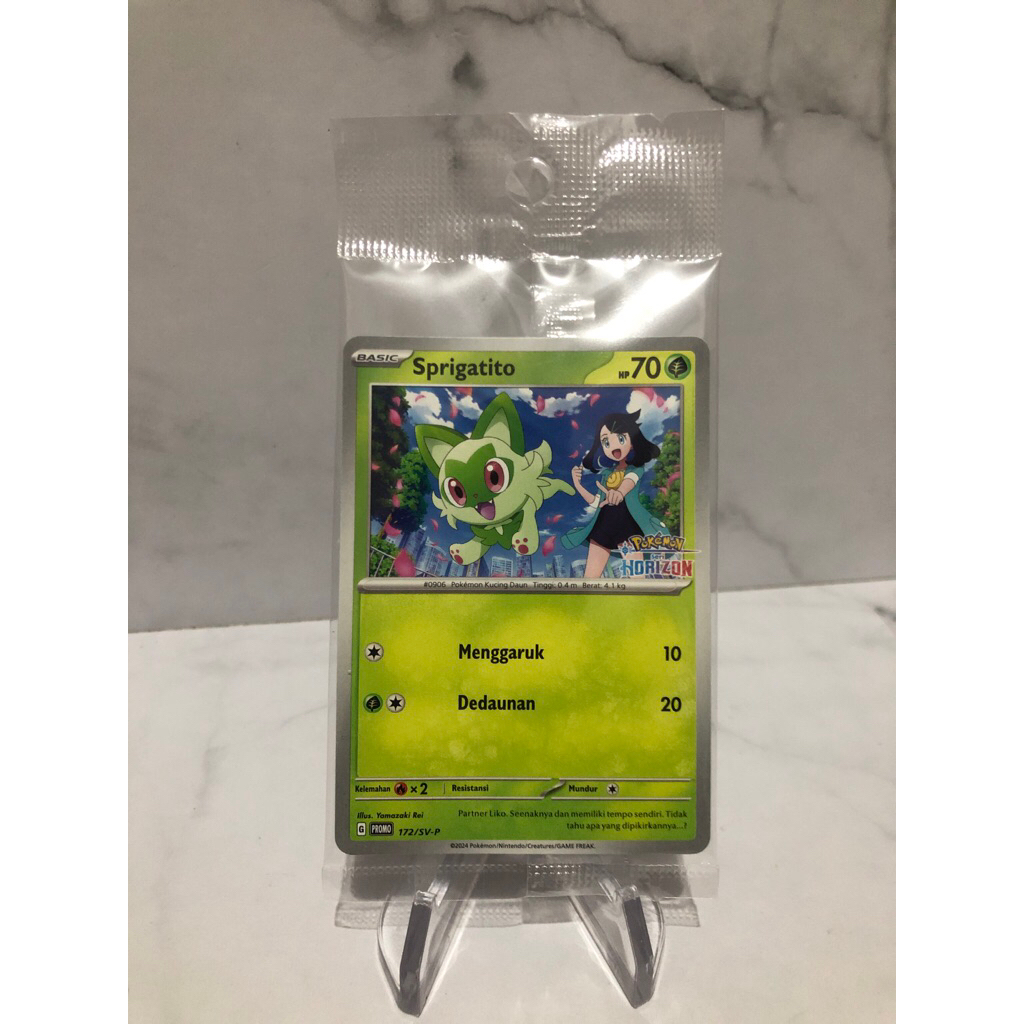 sprigatito promo card seri horizon pokemon tcg indonesia
