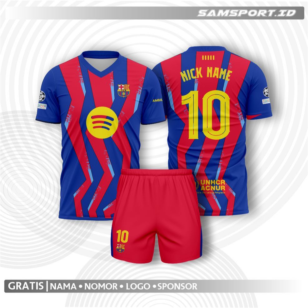 Jersey Bola Barclna fourh 2026 El Classico/Jersey Full Printing/Jersey Custom Nama