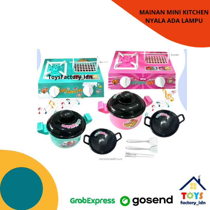 Mainan Anak Mini Kitchen Set Nyala Ada Lampu Dan Suara / Kompor Kitchen Set Luxury Stove