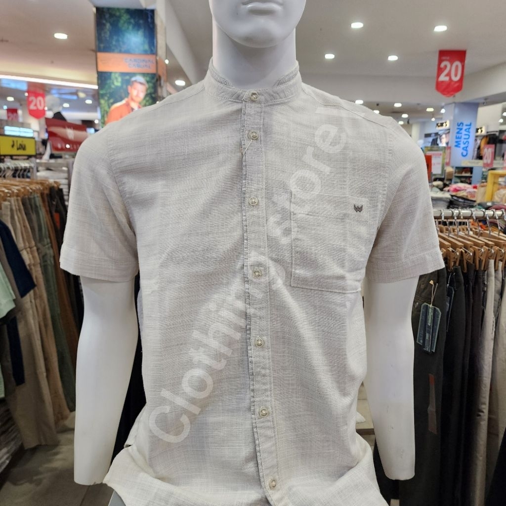 WATCHOUT CASUAL ORIGINAL koko pria lengan pendek cream WS802490005 live S