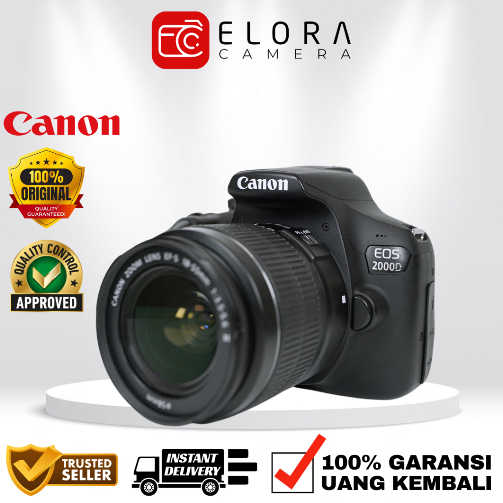 Canon 2000D Kit 18-55mm / Kamera DSLR Canon 2000 D Body Only / Canon 2000D Kit BO