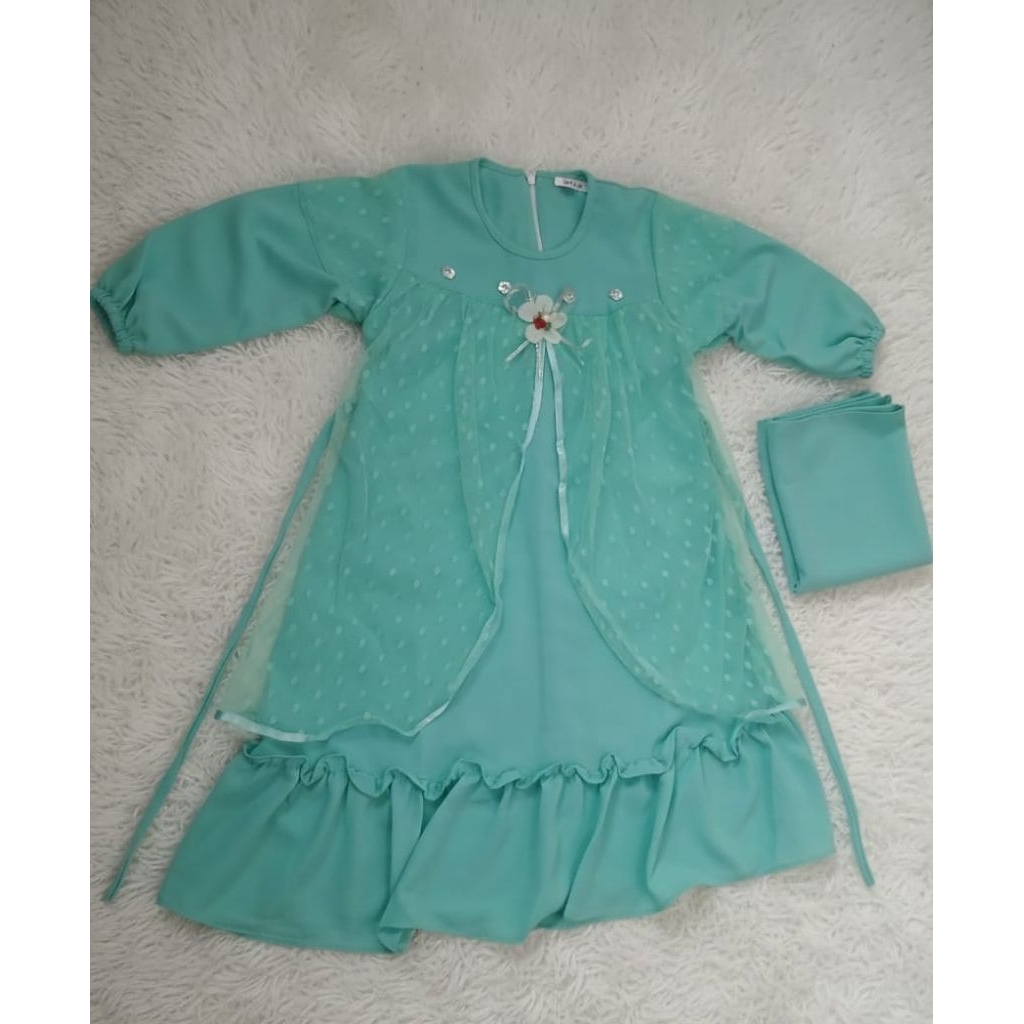 Baju gamis | Dress Lebaran anak perempuan 3-4th