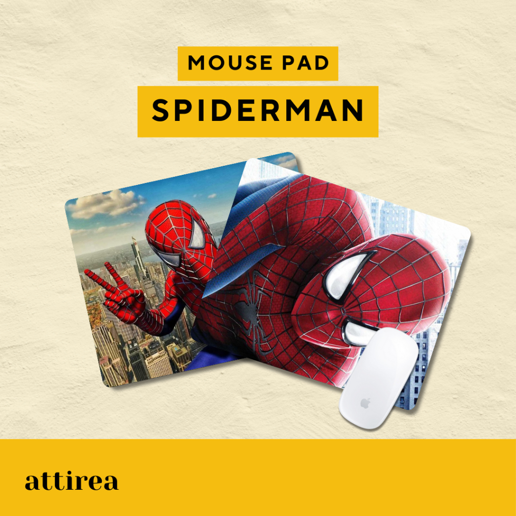 Mouse Pad Spiderman | Alas Mousepad Premium Gaming Antislip Souvenir Hadiah Unik Lucu  Kartun