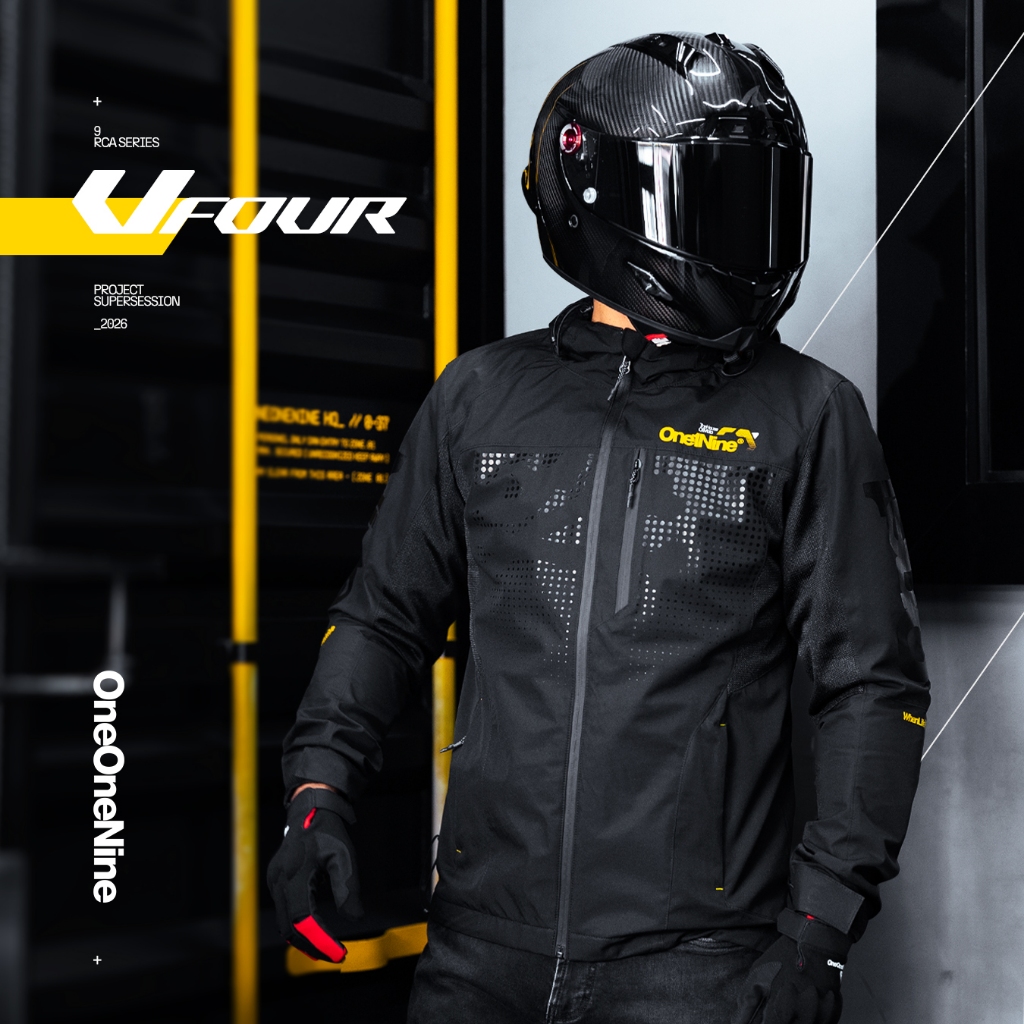 Oneonenine Ksr Jaket Riding RCA VFOUR Yellow Series - Jaket Motor Body Protector