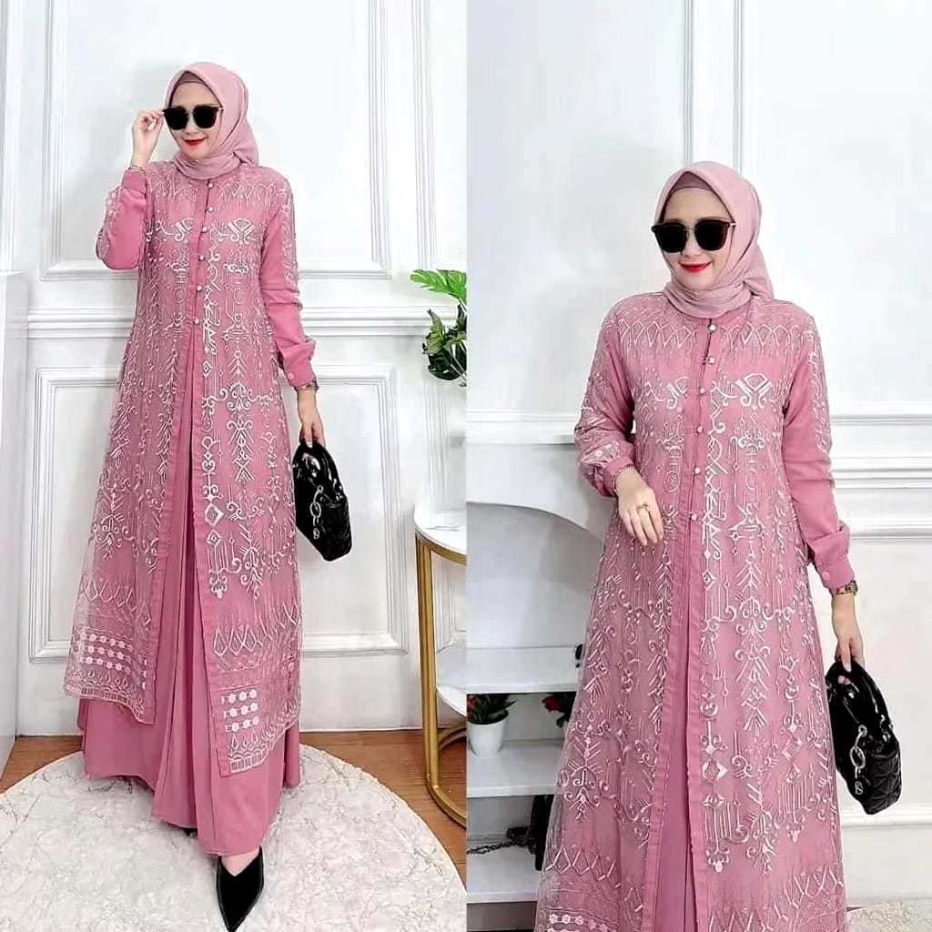 Sabrina Maxi Gamis Brukat Mewah Elegan Jumbo