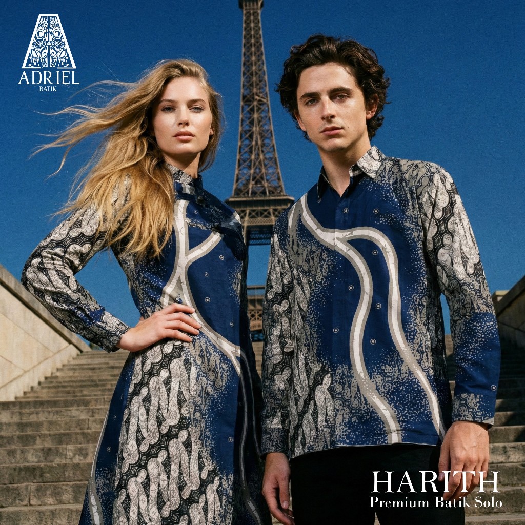 HARITH BATIK TULIS PREMIUM (Kemeja PRIA / Tunik WANITA)  - Premium Solo Lengan Panjang PREMIUM Tunik