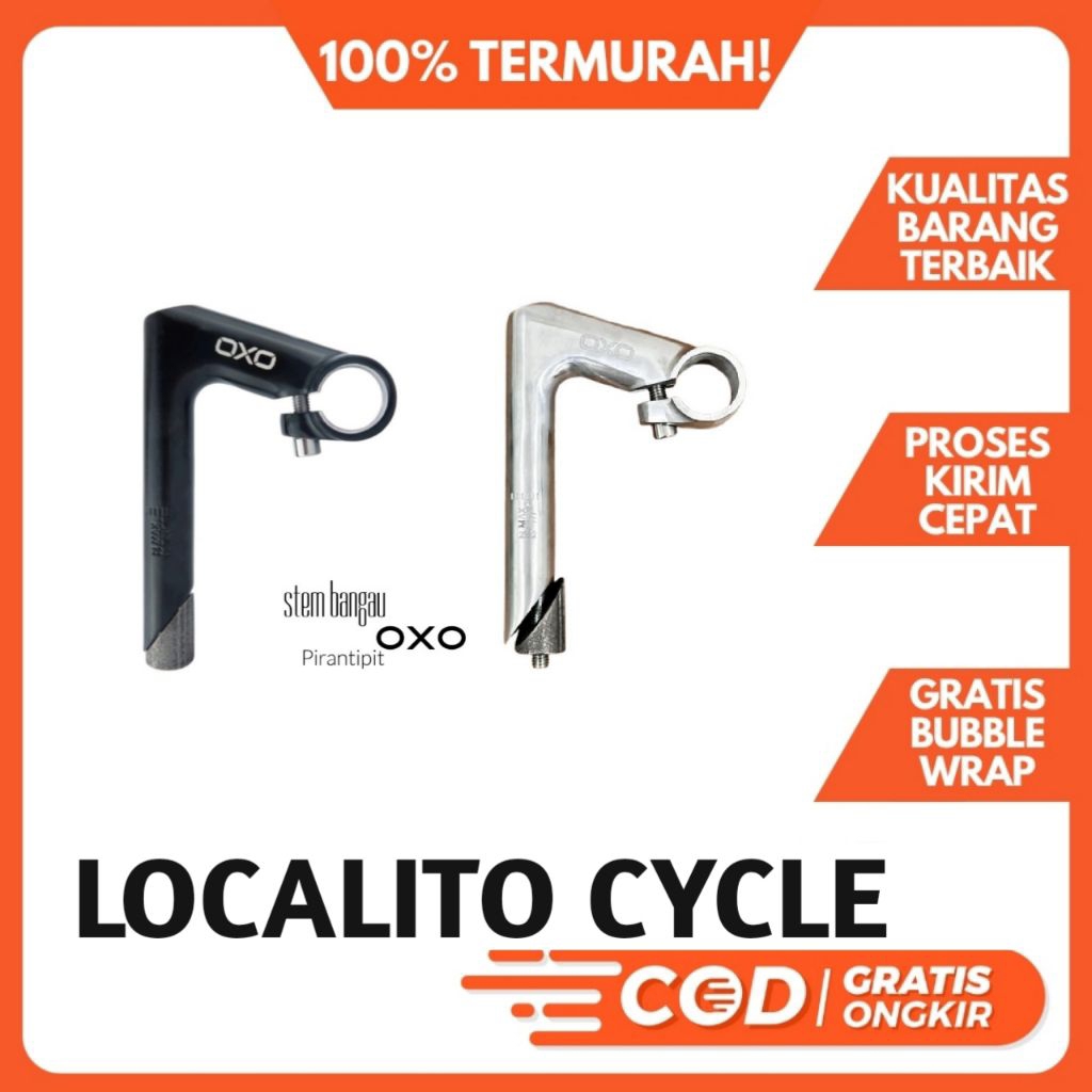 STEM BANGAU merk OXO alloy /stem balap jadul/federal/mtb