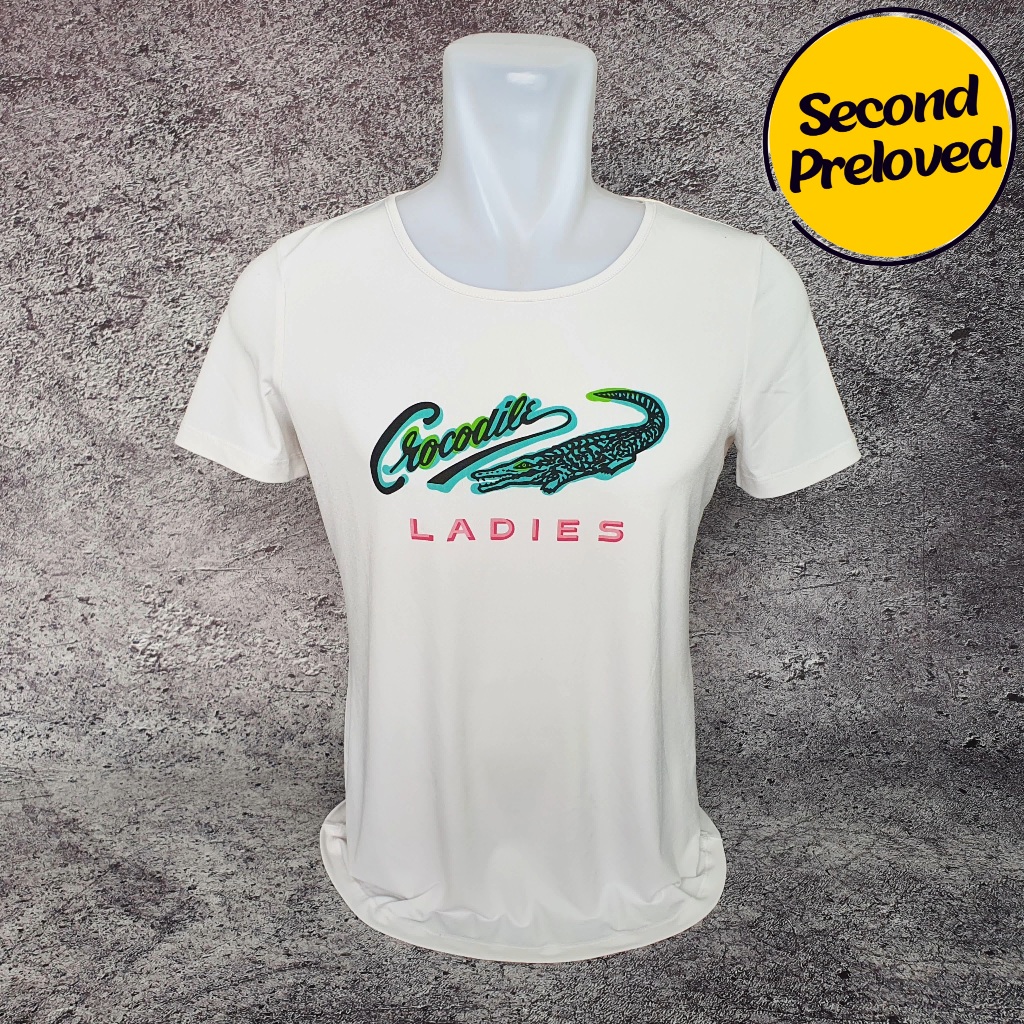 Baju Kaos Wanita / Anak CROCODILE LADIES - Size L / Lebar 49 cm - Original - Second