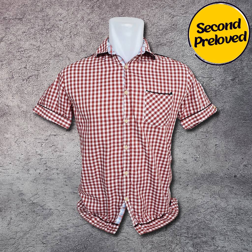 Baju Kemeja CROCODILE - Size S sd M / Lebar 51 cm - Original - Second