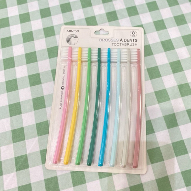 MINISO Sikat Gigi isi 8 Gentle Toothbrushes (8 pcs) Sikat Gigi Miniso