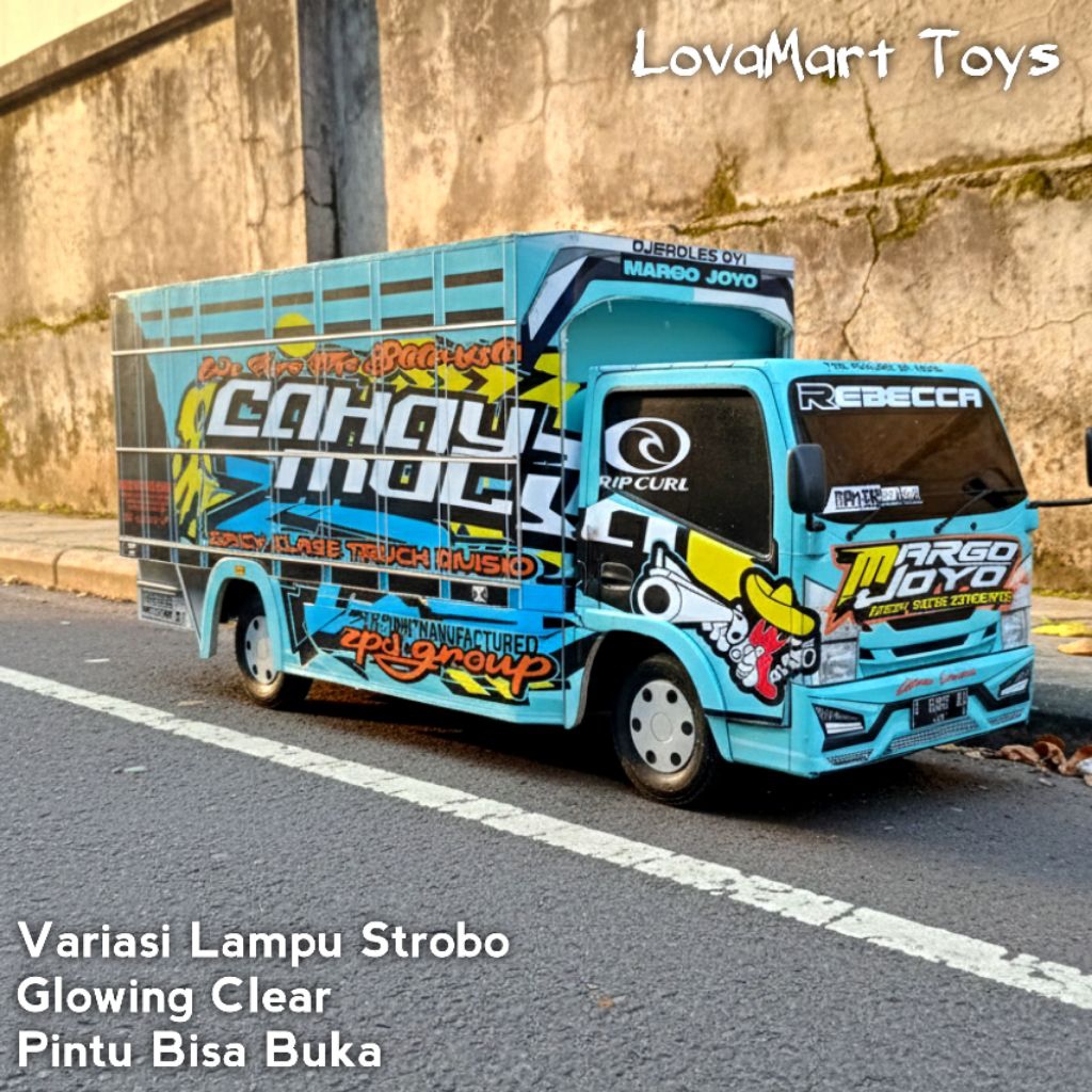 Miniatur Truk Oleng Bisa Buka Pintu depan Dan Bak Belakang, Truk Oleng Realistis