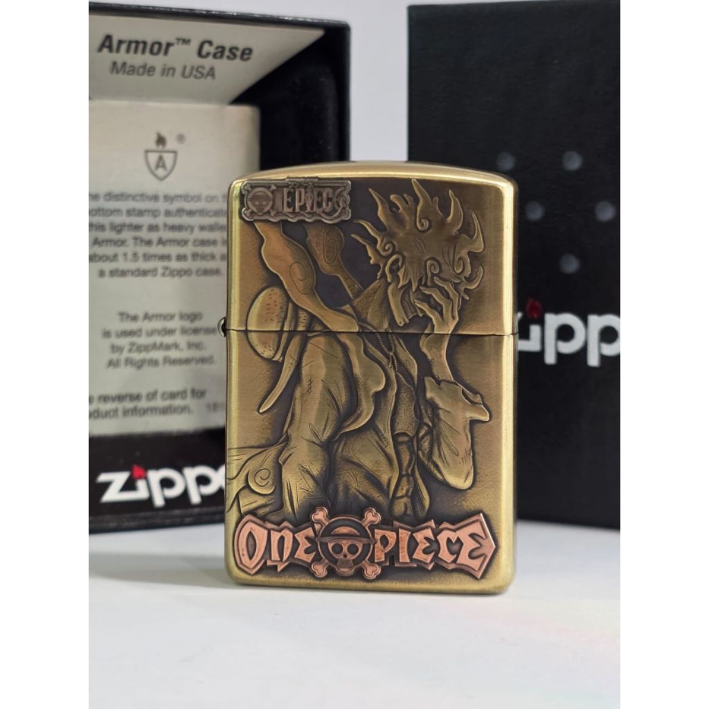 Original Zippo Armor Luffy One Piece 3D 2 sisi