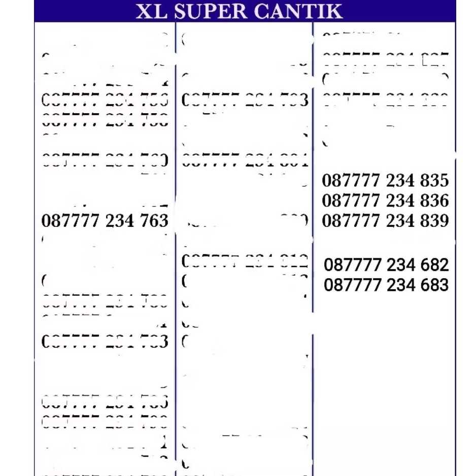 NOMER CANTIK KARTU PERDANA XL KWARTET MURAH COD