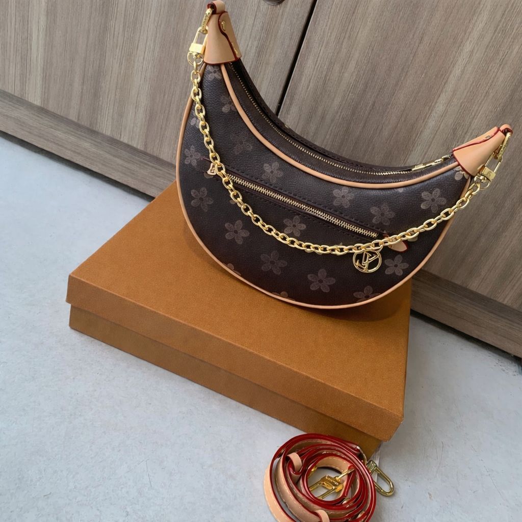 DB2367 TAS SELEMPANG WANITA MOON LOOP FREE BOX MAGNET + SERTIFIKAT KUALITAS VIP PLATINUM