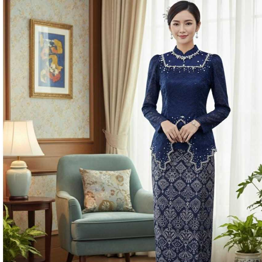 Set Kebaya Rania Bahan Brokat Tulle Premium Max BB 90 LD120 Kebaya Modern Terbaru  WIsuda Kondangan