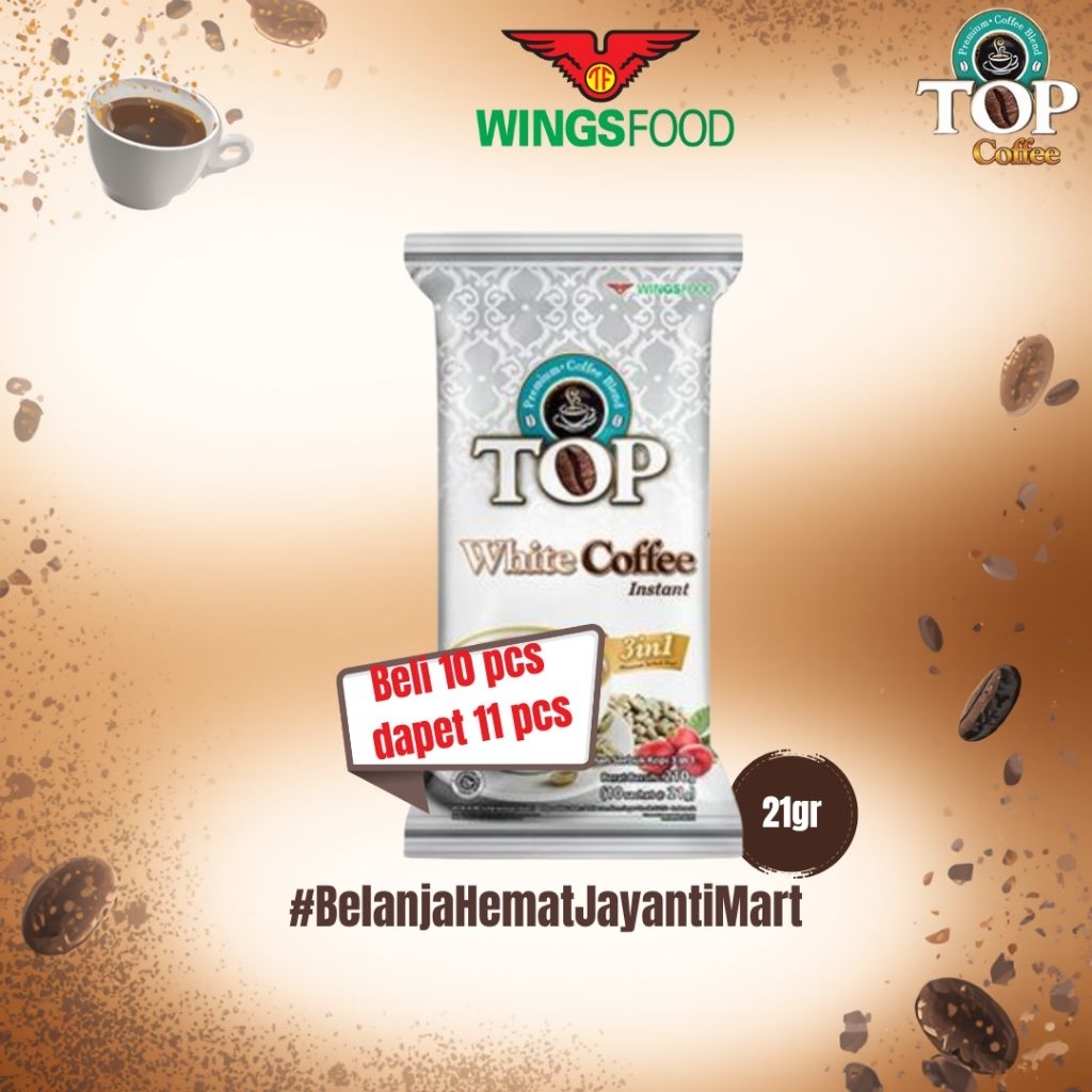 Top Coffee white 12 Sachet (21gr) extra 1 sachet