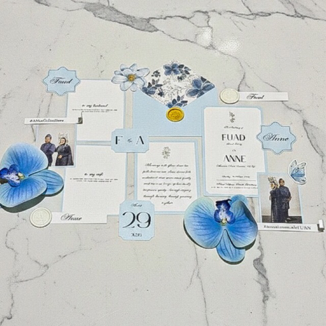 Wedding Keepsake Aesthetic Properti Pernikahan Konten Video Cinematic Flatlay Wedding Vows Handmade 