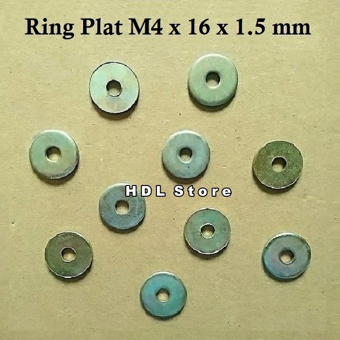 10 Pcs Ring Plat M4 Lebar M 4 x 16 mm