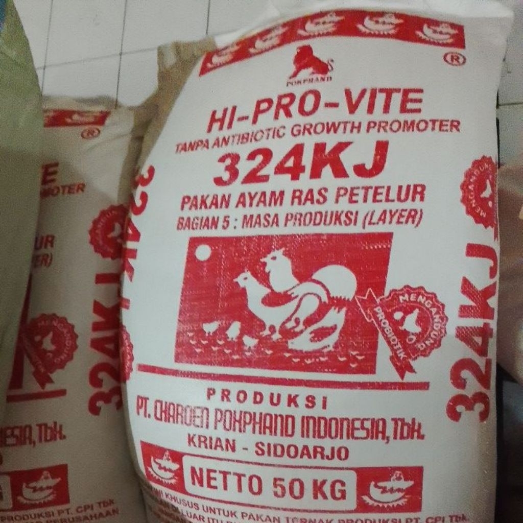 324KJ Pakan Ayam Petelur 50Kg Charoen Pokphand