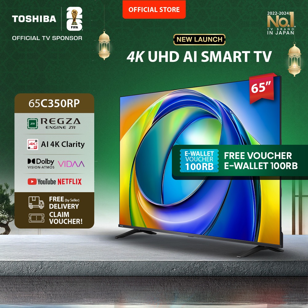 [4K] Toshiba TV 65" 4K UHD Smart TV - Regza ZR Gen3 Dolby Vision Atmos HDR10+ MEMC VRR ALLM AI Sound