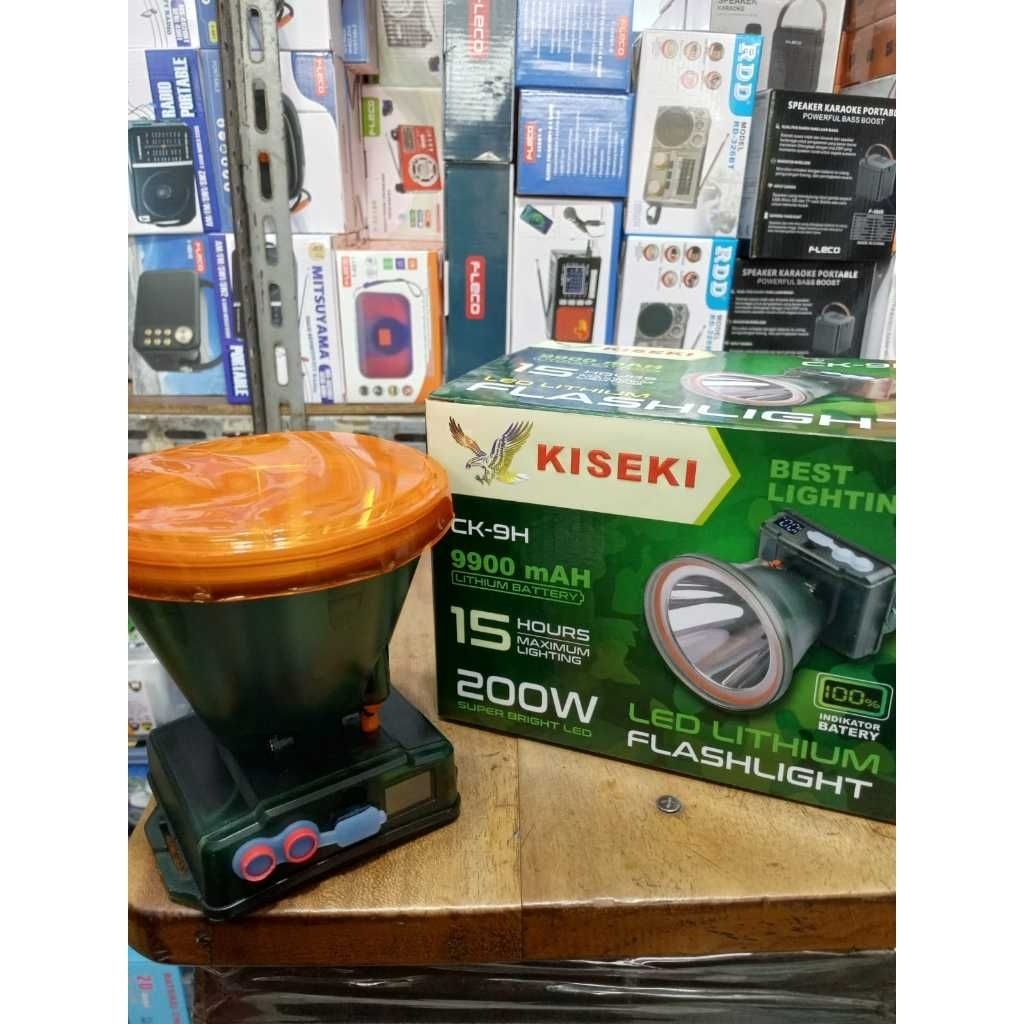 senter kepala NEW KISEKI CK-7H/CK-8H/CK-9H cahaya putih LED lithium batrai