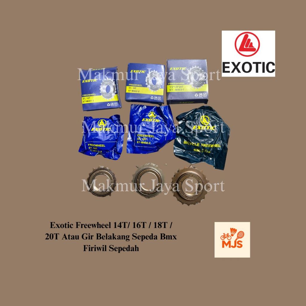 Exotic Freewheel 14T/16T / 18T / 20T Atau Gir Belakang Sepeda Bmx Firiwil Sepedah prewel sepeda
