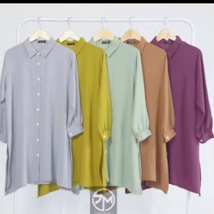 Habiskan Stok Atasan Tunik Kemeja CrinklePremium original Salim Moslem