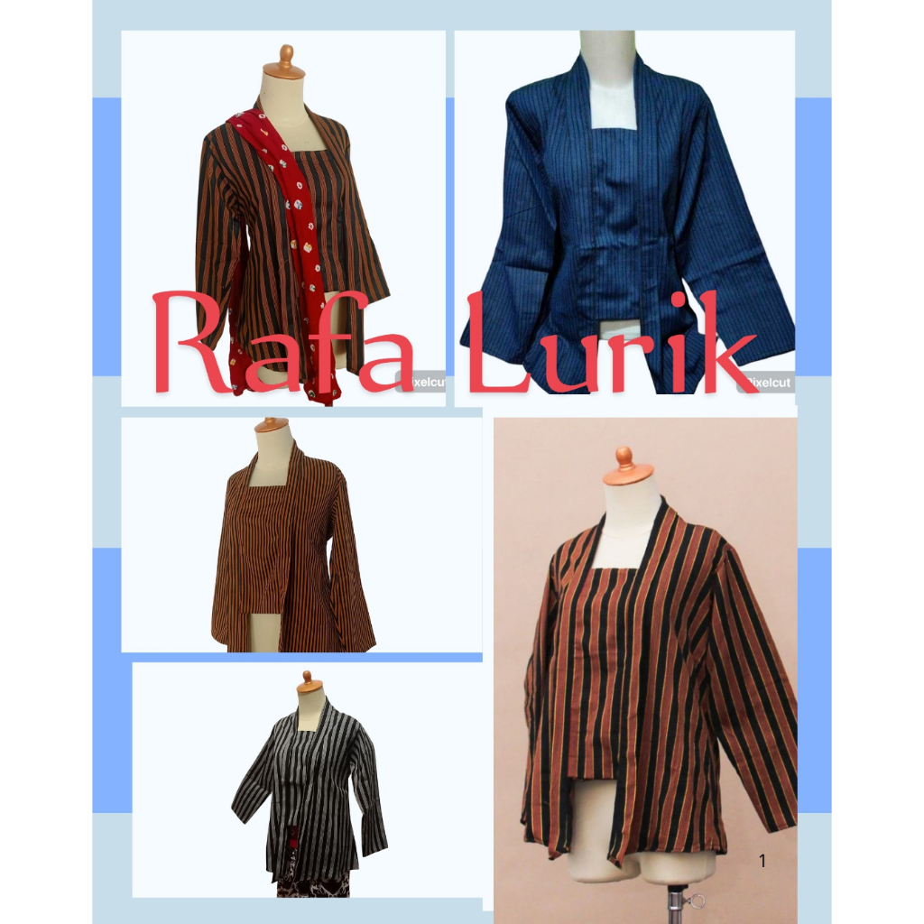 Lurik Asli Jogja Solo Bahan Tenun Motif Garis Pria wanita Dewasa Ukuran S-XXXL