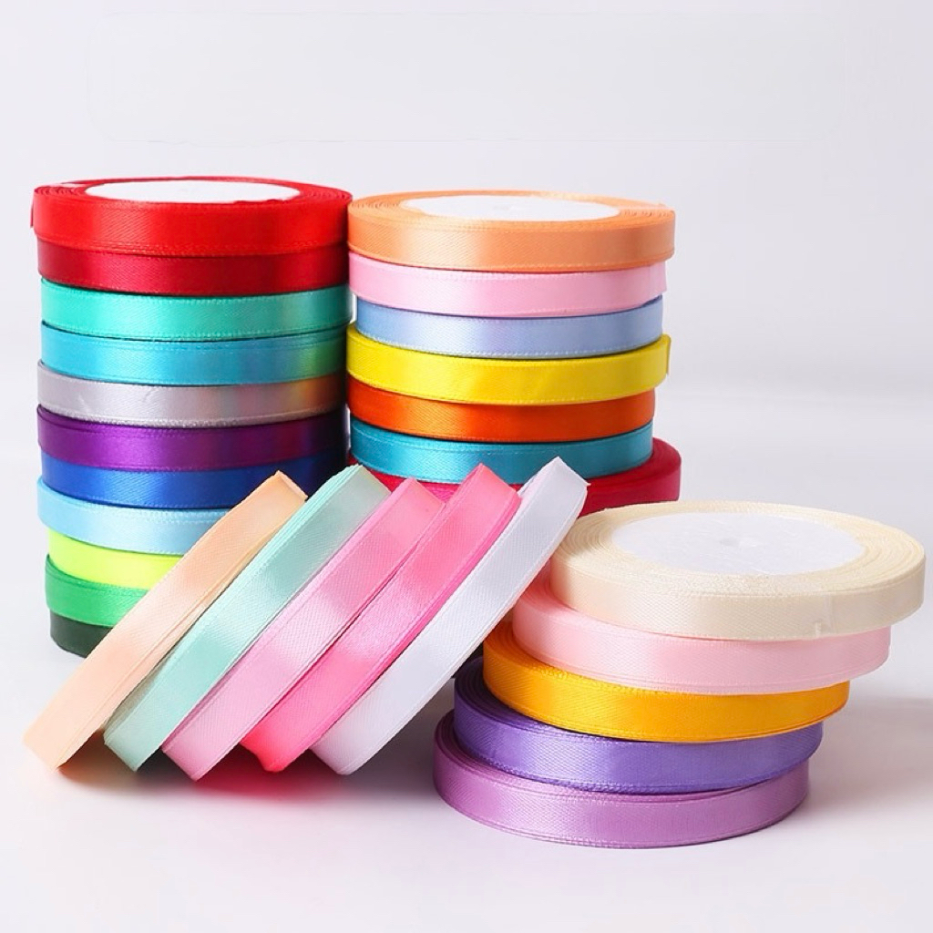 [10085] Pita Satin 1 cm | Pita Satin Buket Bunga 1 cm