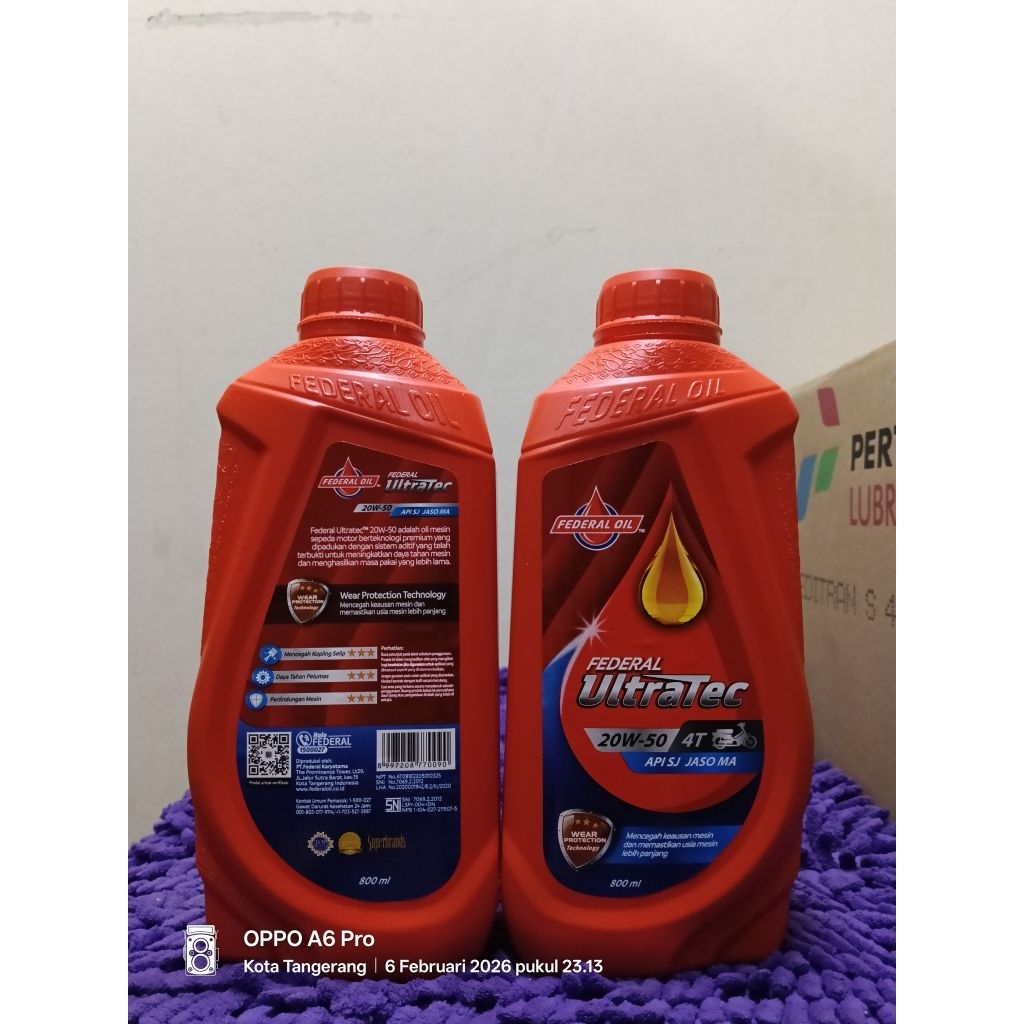 OLI PEDERAL ULTRATEC 20W-50 800ML OLI MOTOR