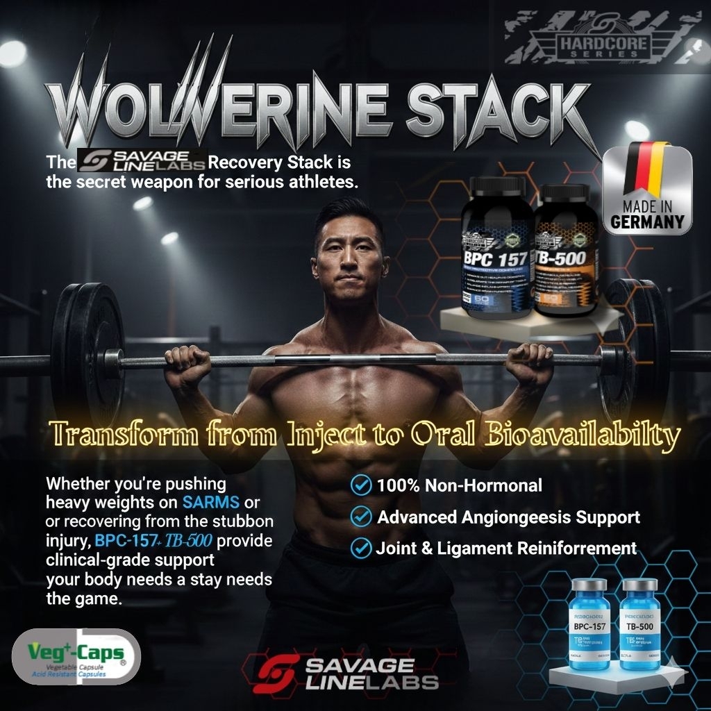 [ WOLVERINE STACK ] BEST RECOVERY SARMS STACK - BPC 157 w/ TB 500 SAVAGELINE LABS GERMANY USA HIGH Q