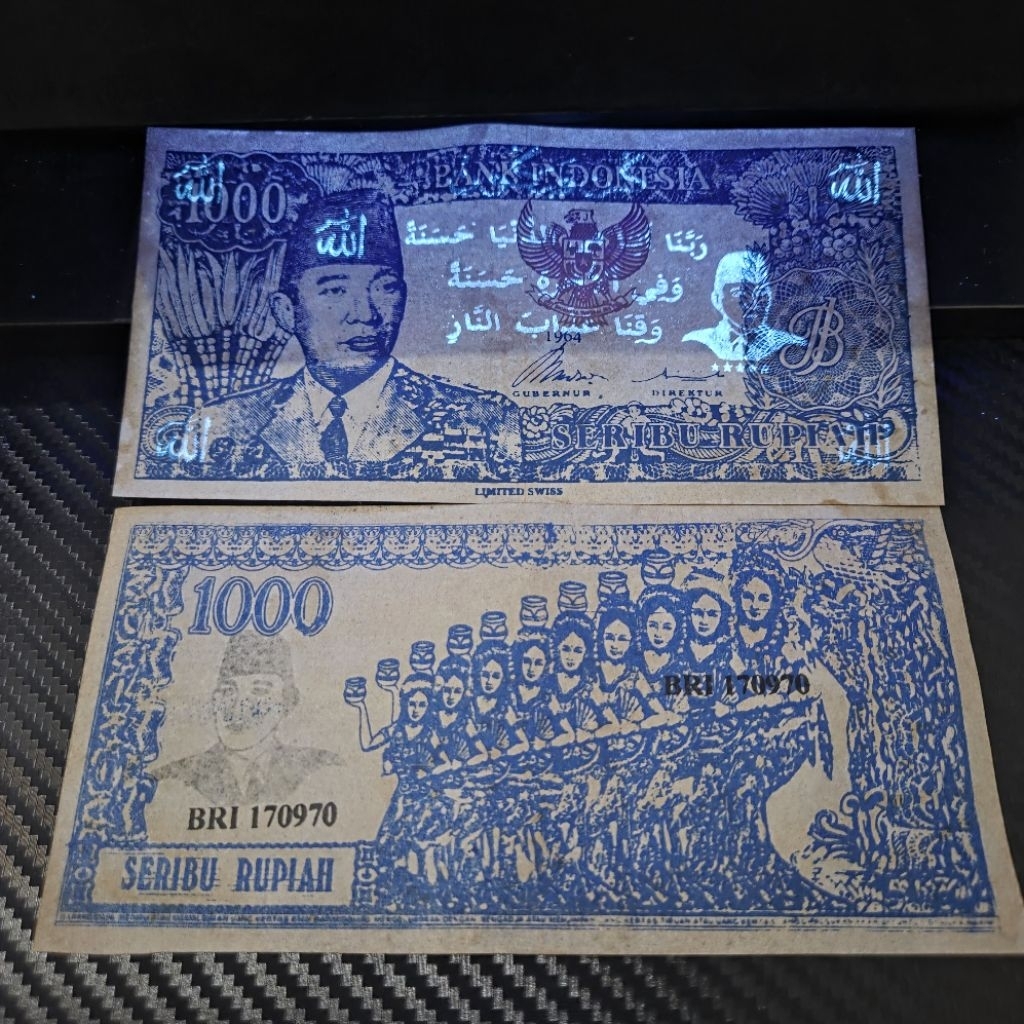 Uang Kuno Uka² Soekarno 1964 Berkaligrafi Unik