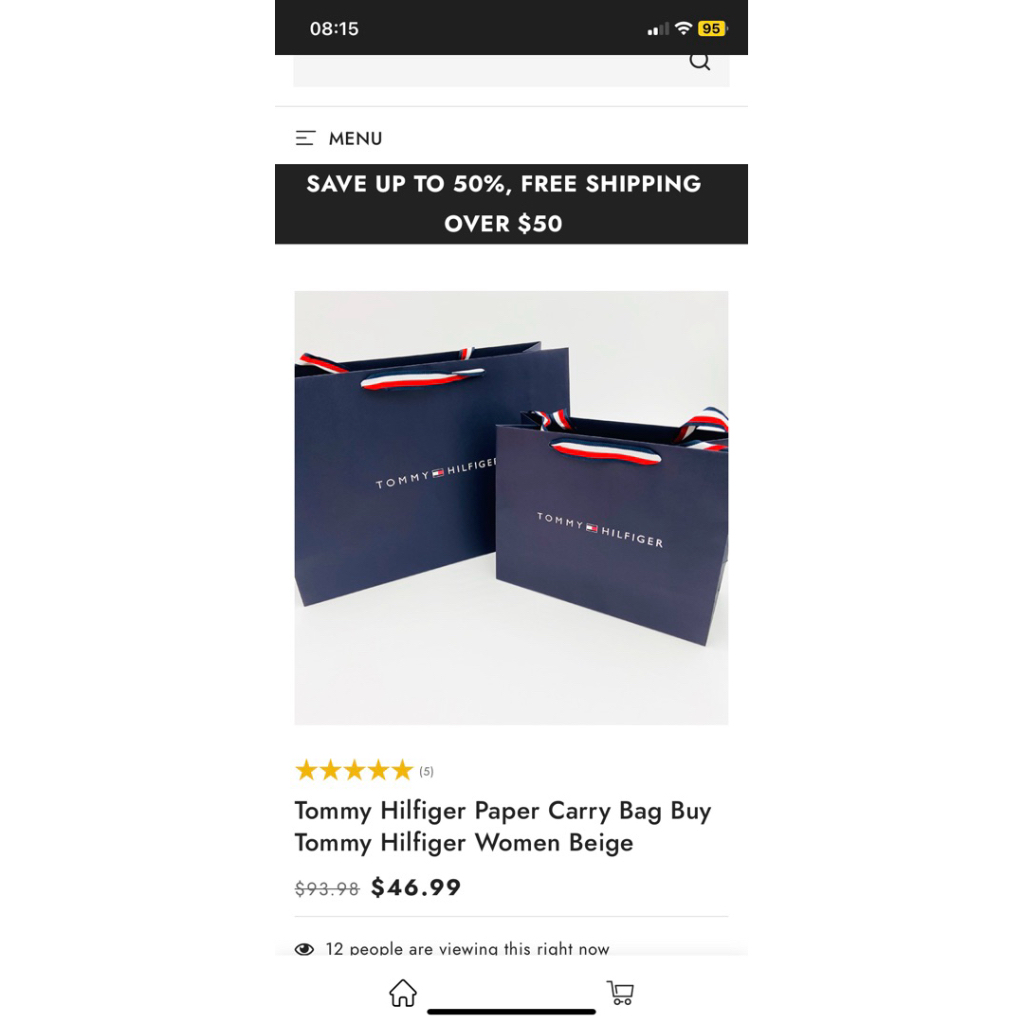 Paper Bag Tommy Hilfiger Officiall Original 100%