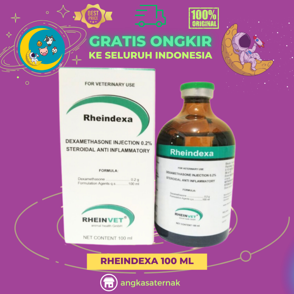 RHEINDEXA (DEXAMETHASONE) 100 ML - Antiradang, Antipiretik, Analgesik, Anti Shock, Bengkak, Dll.