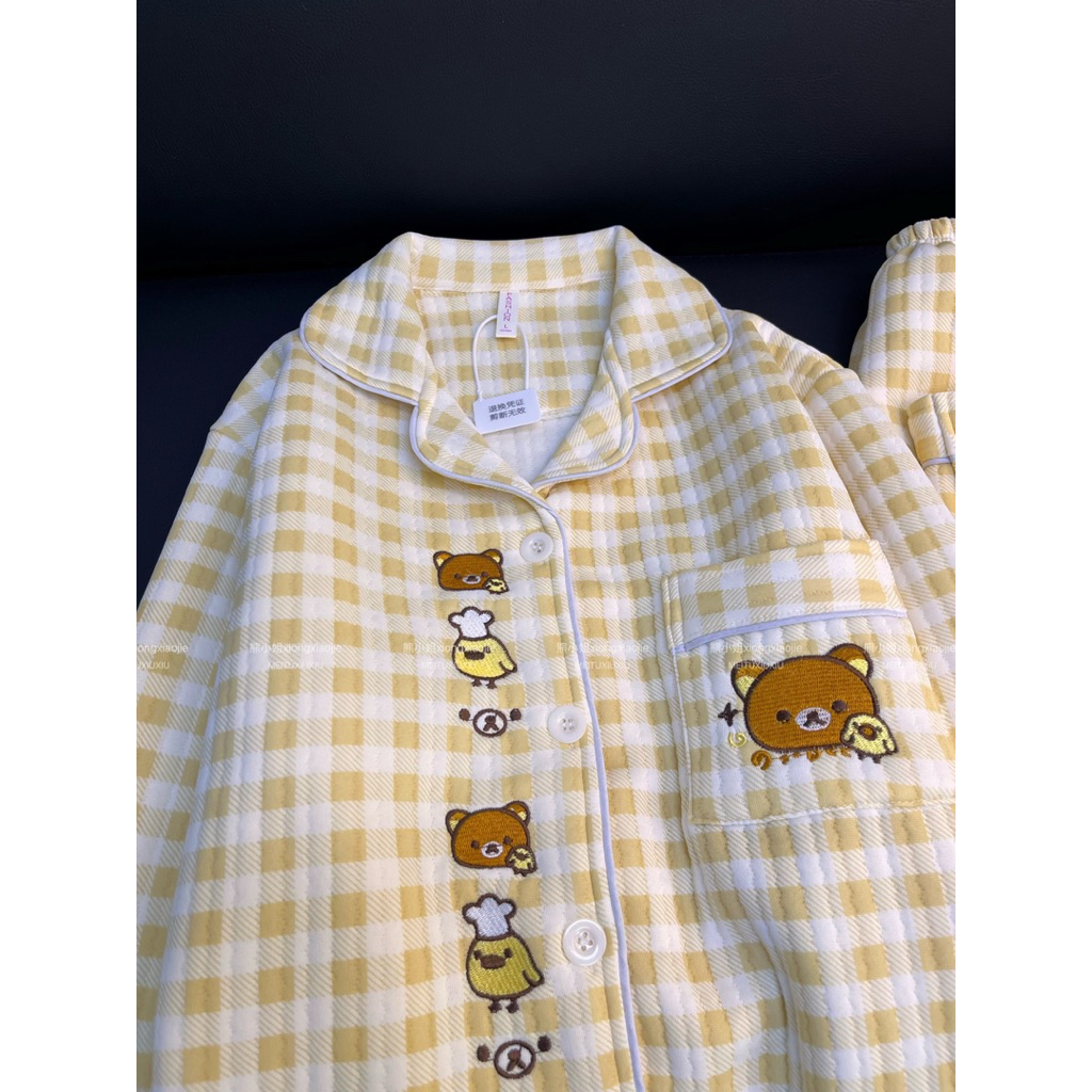 [PREORDER Rilakkuma] Set Piyama Musim Dingin – Baju Tidur Tebal Air Cotton Karakter Kiiroitori