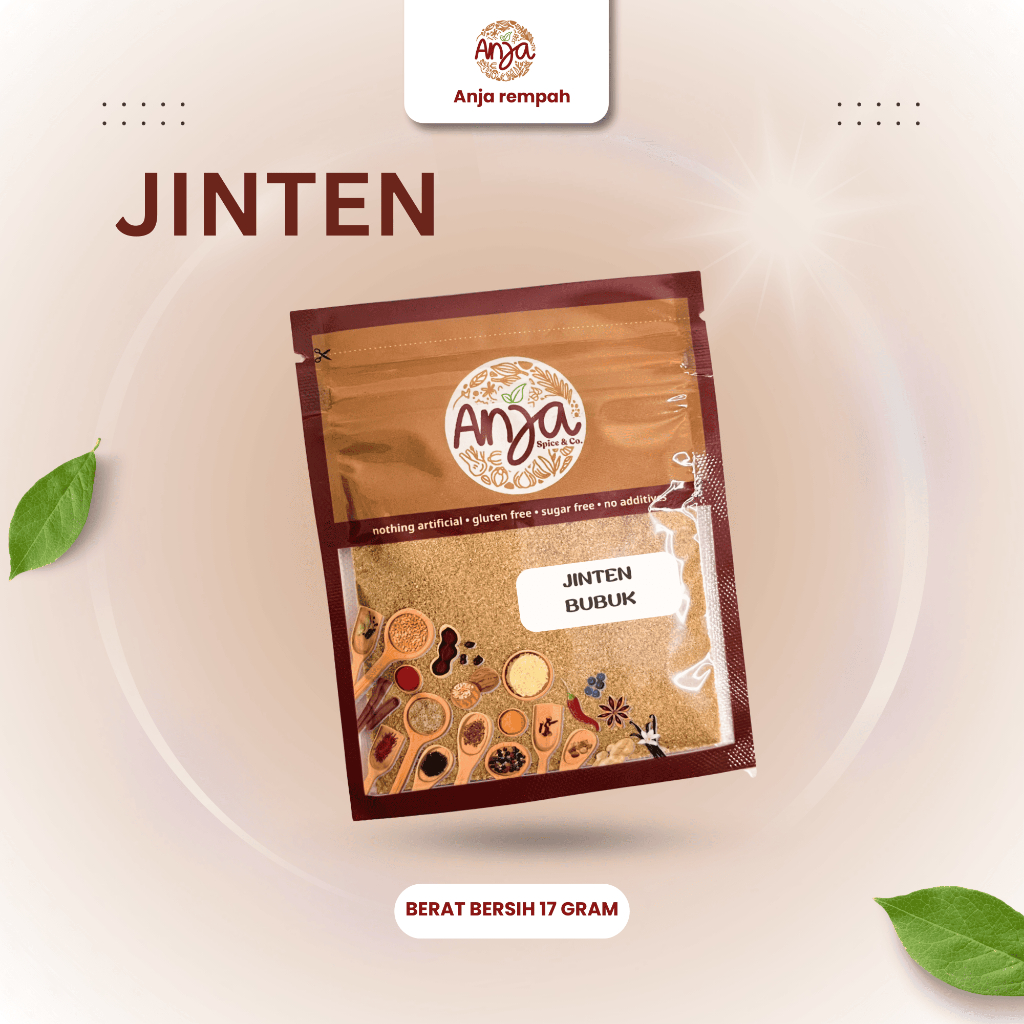 Anja Rempah Jinten Bubuk Sachet Isi 17gr - Bumbu Dapur Jintan Cumin Powder Murni Lokal Premium  Kema