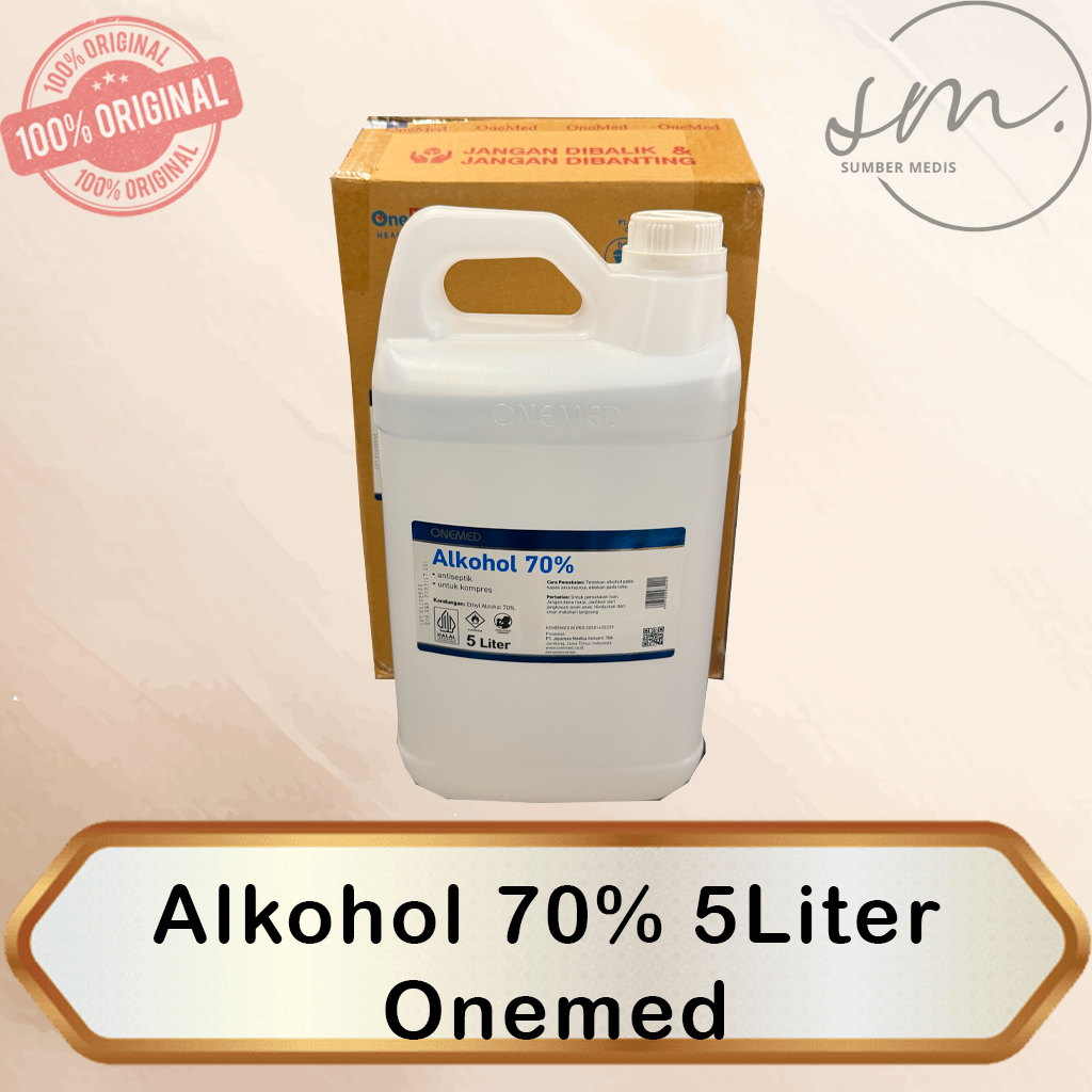 Alkohol 70% Onemed 5 Liter / Alkohol 70 Persen Onemed 5 Liter