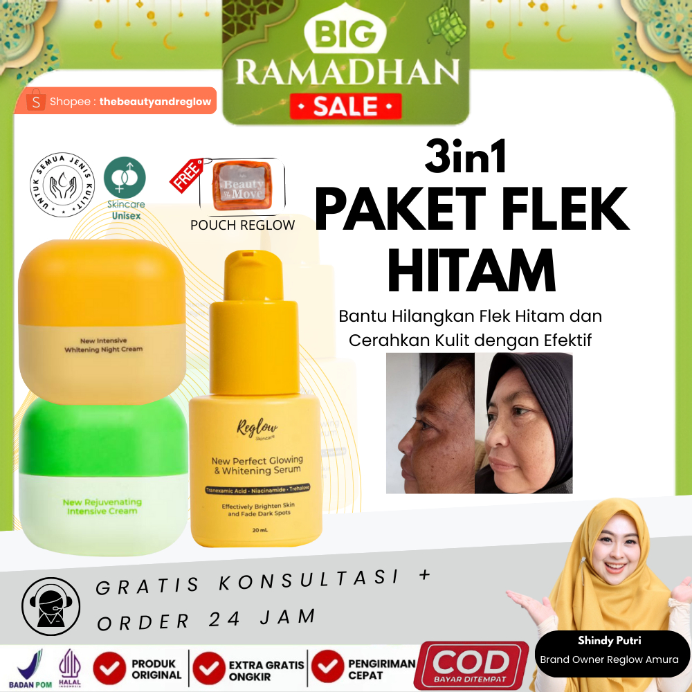 PAKET FLEK HITAM Reglow Skincare Original dr Shindy Glow Skin Treatment Perawatan Wajah Glowing