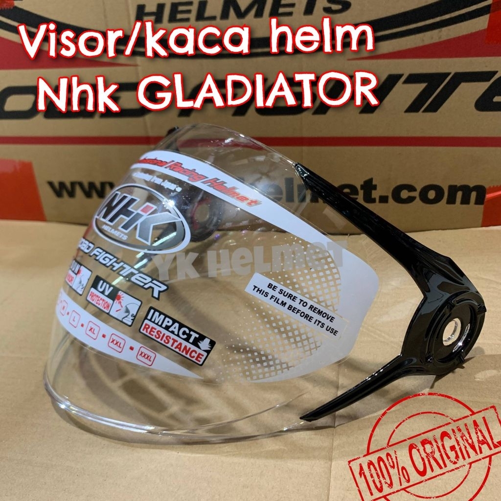 [original 100%] VISOR NHK GLADIATOR - Clear / original Kaca Helm NHK Gladiator original