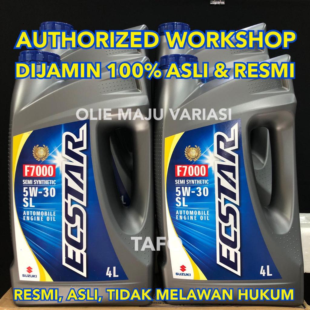 ECSTAR F7000 5W 30 / OLI SUZUKI ECSTAR 5W30 4 LITER ASLI