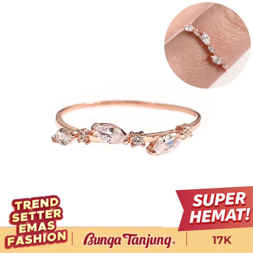 CINCIN EMAS LOVELY LEAF - EMAS 17K - BUNGA TANJUNG