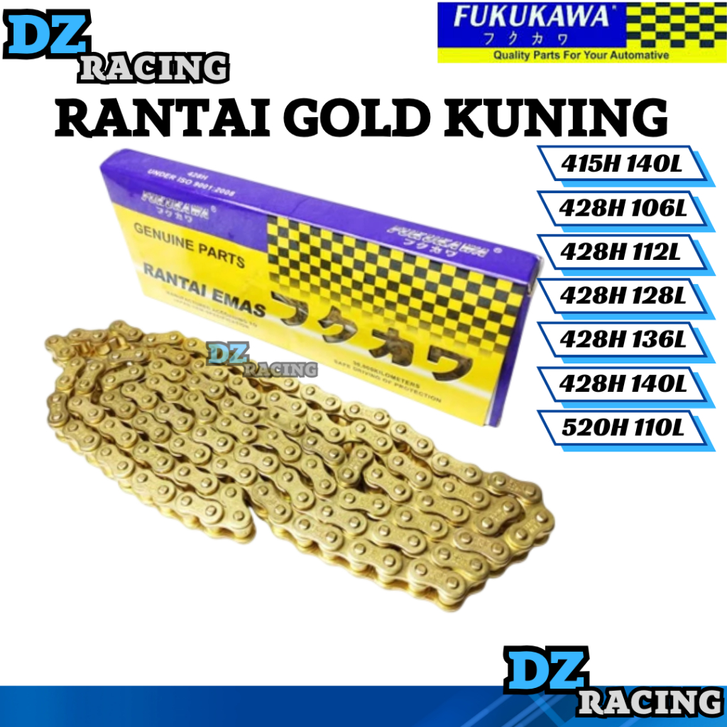 Rantai Emas Gold Fukukawa Original 428H 520H 106L 112L 128L 136L 140L 415H 140L