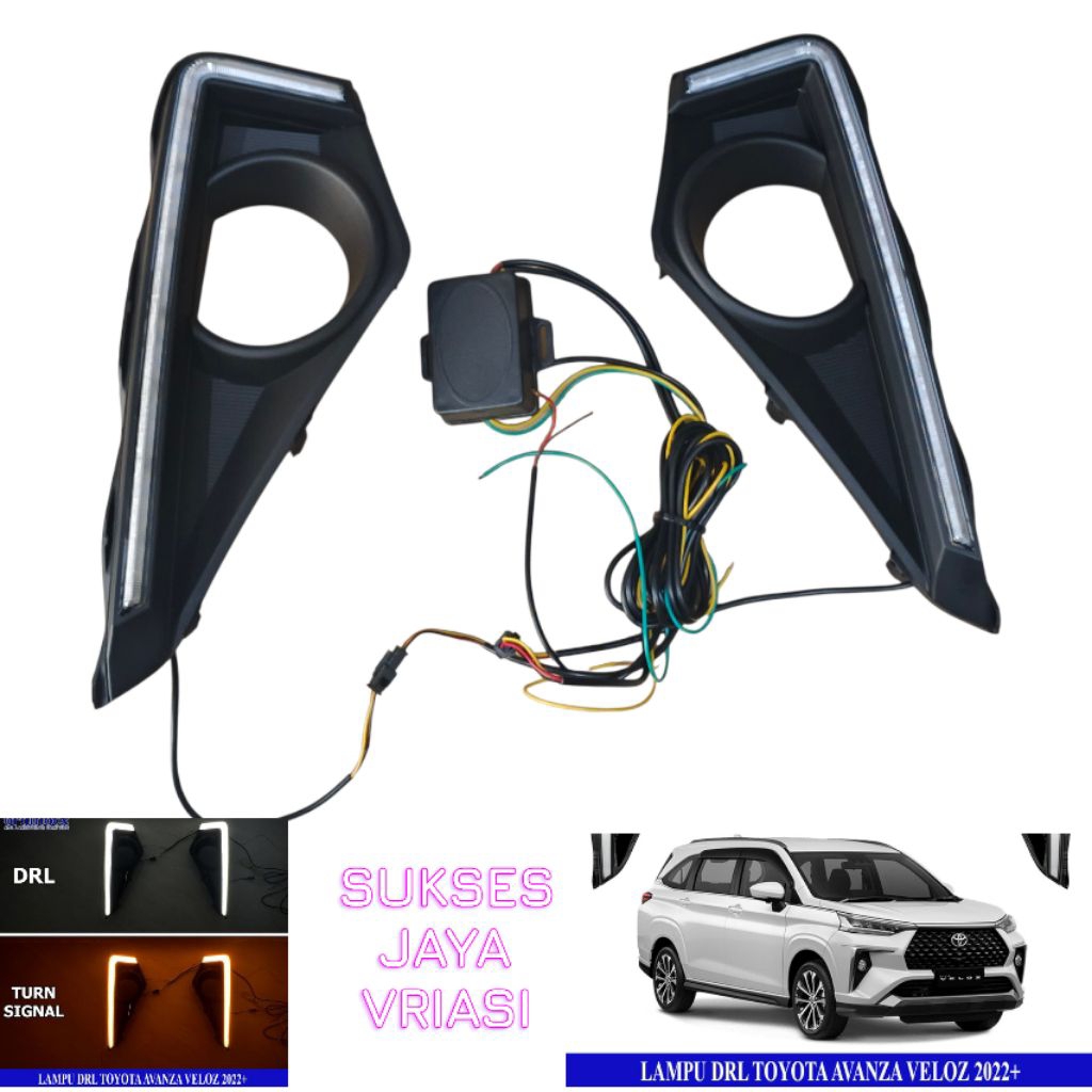 LAMPU DRL LED DEPAN KHUSUS MOBIL AVANZA VELOZ 2022up LED 2 WARNA