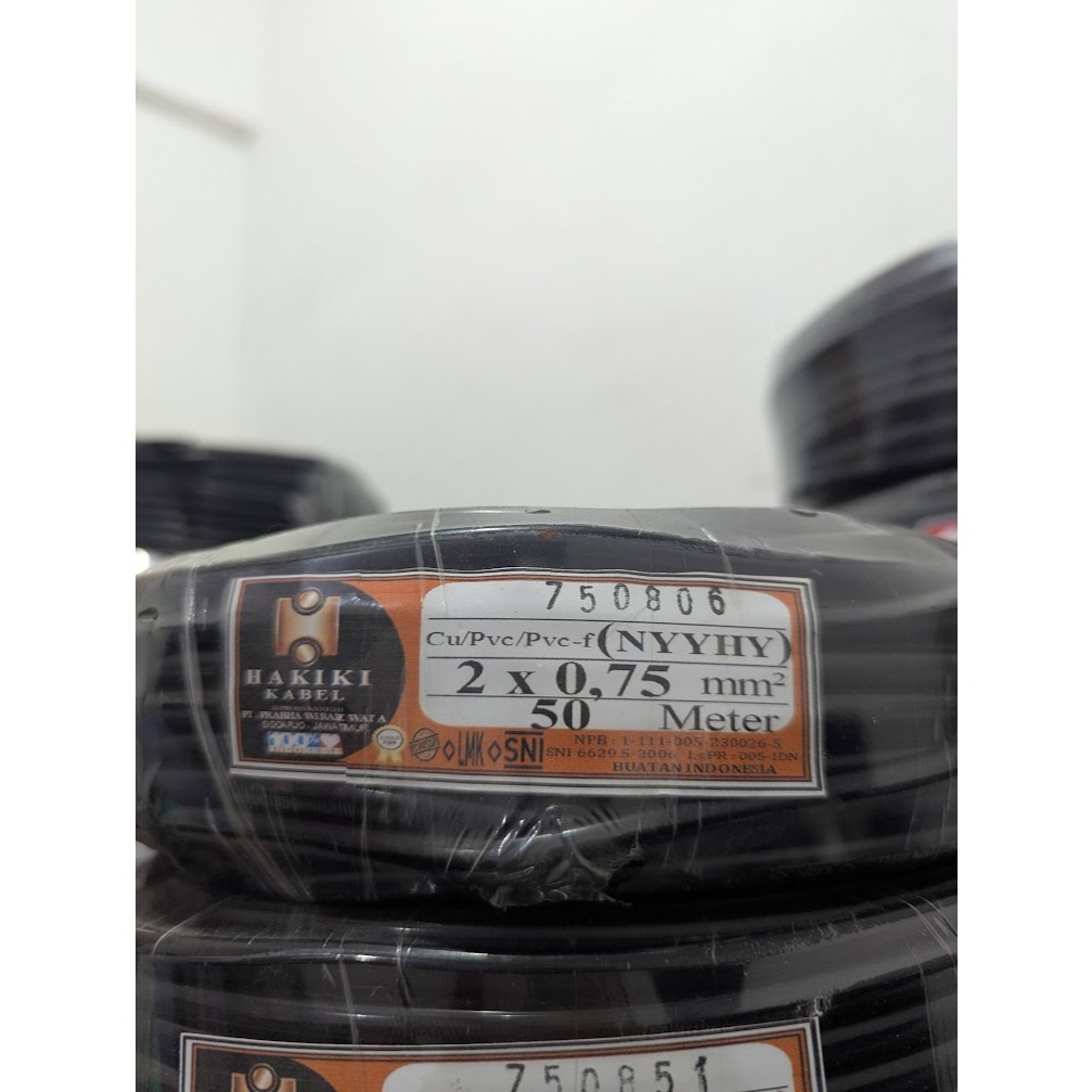 HAKIKI Kabel NYYHY 2X0.75 Per Meter/ecer