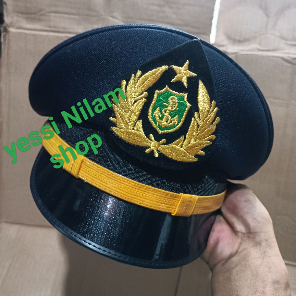 topi pet taruna pelayaran Dongker