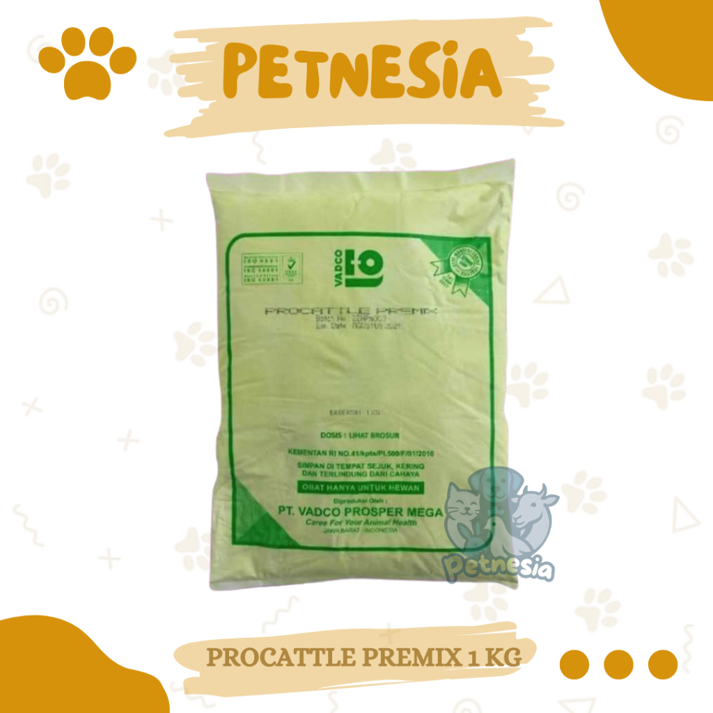 PROCATTLE PREMIX 1 Kg - Premix Vitamin Mineral Sapi Kambing Domba Potong Pedaging