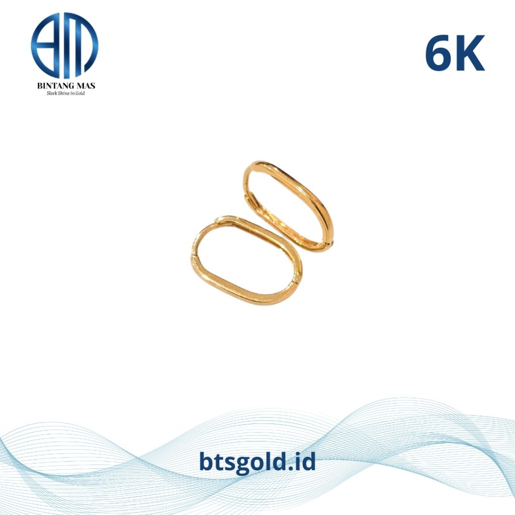 Anting Emas Gipsi Polos | 6K