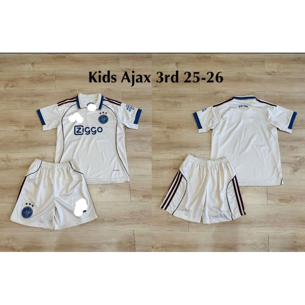 Stelan Setelan Jersey Kaos Baju Sepak Bola Ajax Amsterdam Home Away 3rd Third Krem Putih Special Edi
