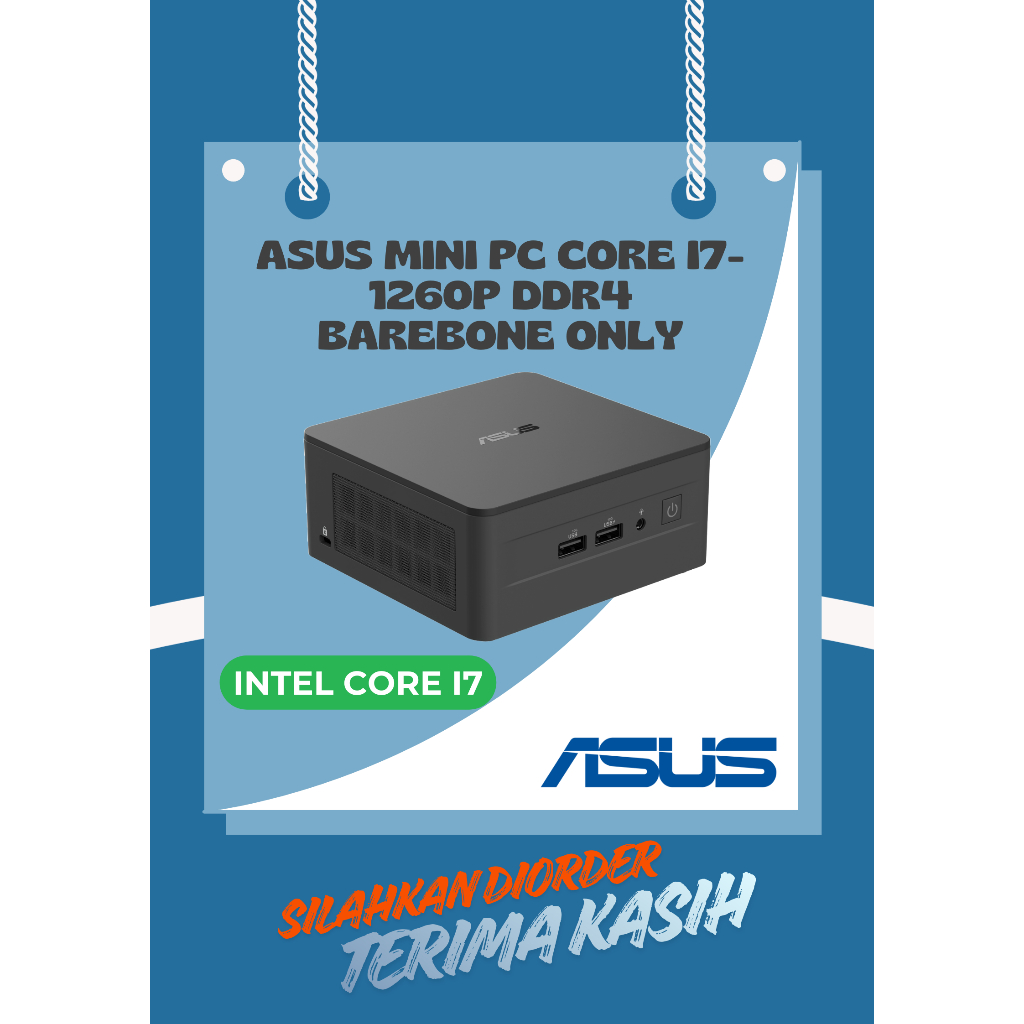 ASUS NUC CORE i7-1260P | ASUS MINI PC RNUC12WSHI7 | DDR4 | BAREBONE ONLY