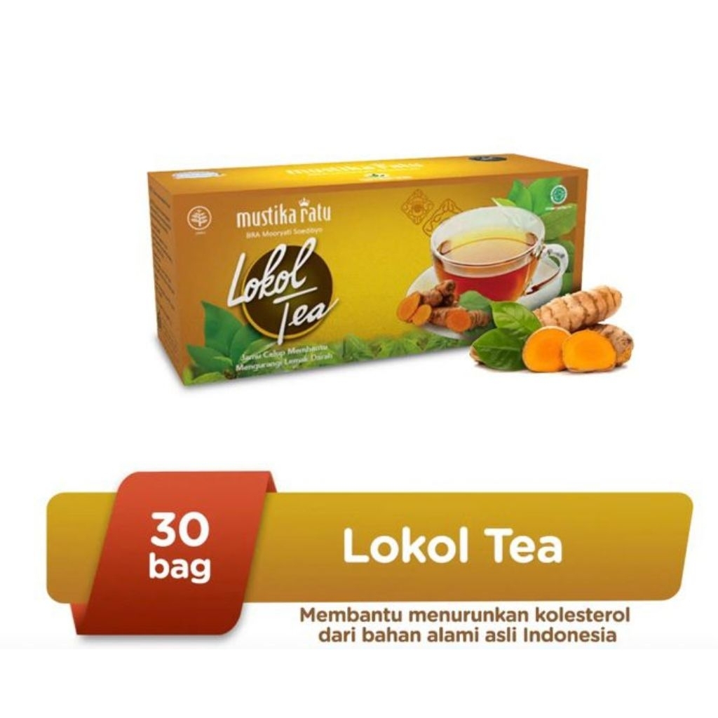 Teh Lokol Mustika Ratu 30 Sachet - Menurunkan Kolesterol, Membantu Mengurangi Lemak Darah, Ramuan He